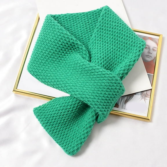 FNGZ 1 Pc Weibo, B Scarf, Ladies Winter Scarf Classic Solid Color Warm Soft Thick Knit Wool Scarf