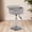 Silver Base, variant on Adjustable Stool with Storage, 360? Swivel Chair, Small Round Ottoman Footrest for Bathroom, Makeup Room,