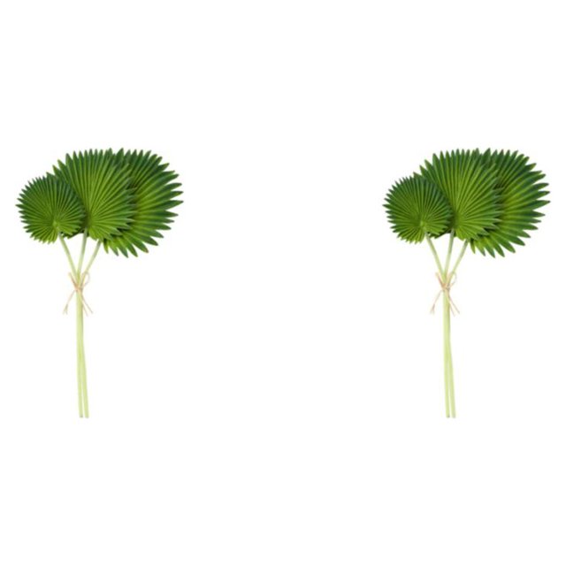 Inteprter Hojas De Palma Verde Artificial - Decoración Tropical No Tóxica Para Cualquier Evento Urable Y Reutilizable PU palma palma de la PU 2Conjunto