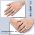 thumbnail image 4 of Cremation Jewelry for Ashes Geometry Simple Style Memorial Urn Ring Ashes Holder with Fill Kit Keepsake Cremation Ring for for Family/mom/sister/grandparents NO.6-NO.10, 4 of 7