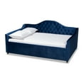 thumbnail image 5 of Baxton Studio Perry Royal Blue Velvet Button Tufted Queen Size Daybed, 5 of 8