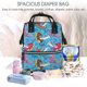 thumbnail image 5 of Disketp Sharks Summer Mochila de Pañales de Gran Capacidad con Múltiples Bolsillos, Mochila de Viaje Multifuncional para Bebé, Unisex, Moderna y Resistente, 5 of 6