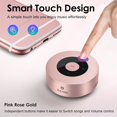 thumbnail image 2 of [LED Touch Design] Bluetooth Speaker, XLeader Portable Speaker with HD Sound/12-Hour Playtime/Bluetooth 4.1/Micro SD Support, for iphone/ipad/Tablet/Laptop/Echo dot (Rose gold),A-Pink Rose Gold, 2 of 21