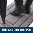 thumbnail image 3 of Buganda Door Mat for Inside, Absorbs Moisture and Low Profile Doormat Outdoor, Dirt Trapper Rugs for Entryway, 20"x30", Grey, 3 of 8