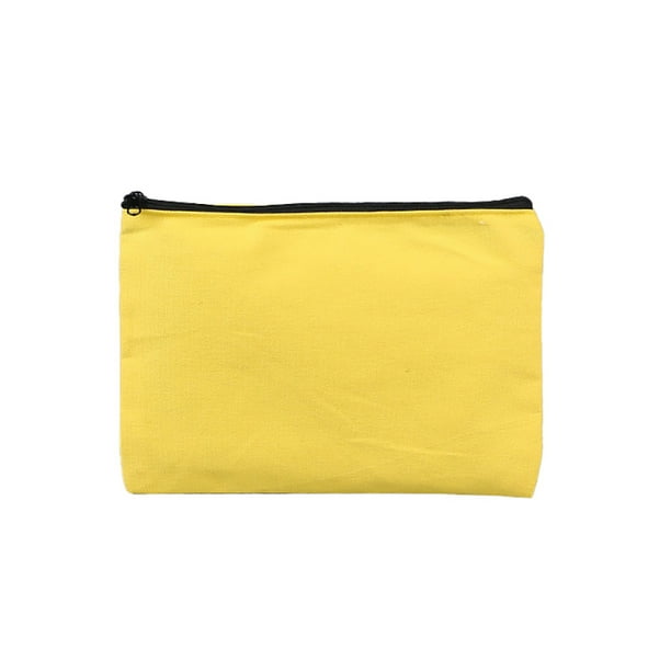 Billuyoard Bolsa de maquillaje con cremallera Bolsas de cosméticos Accesorios de viaje Bolsa de lona de pureza Bolsas de almacenamiento Artículos de Almacenamiento y organización del hogar Amarillo Billuyoard HA062145-01