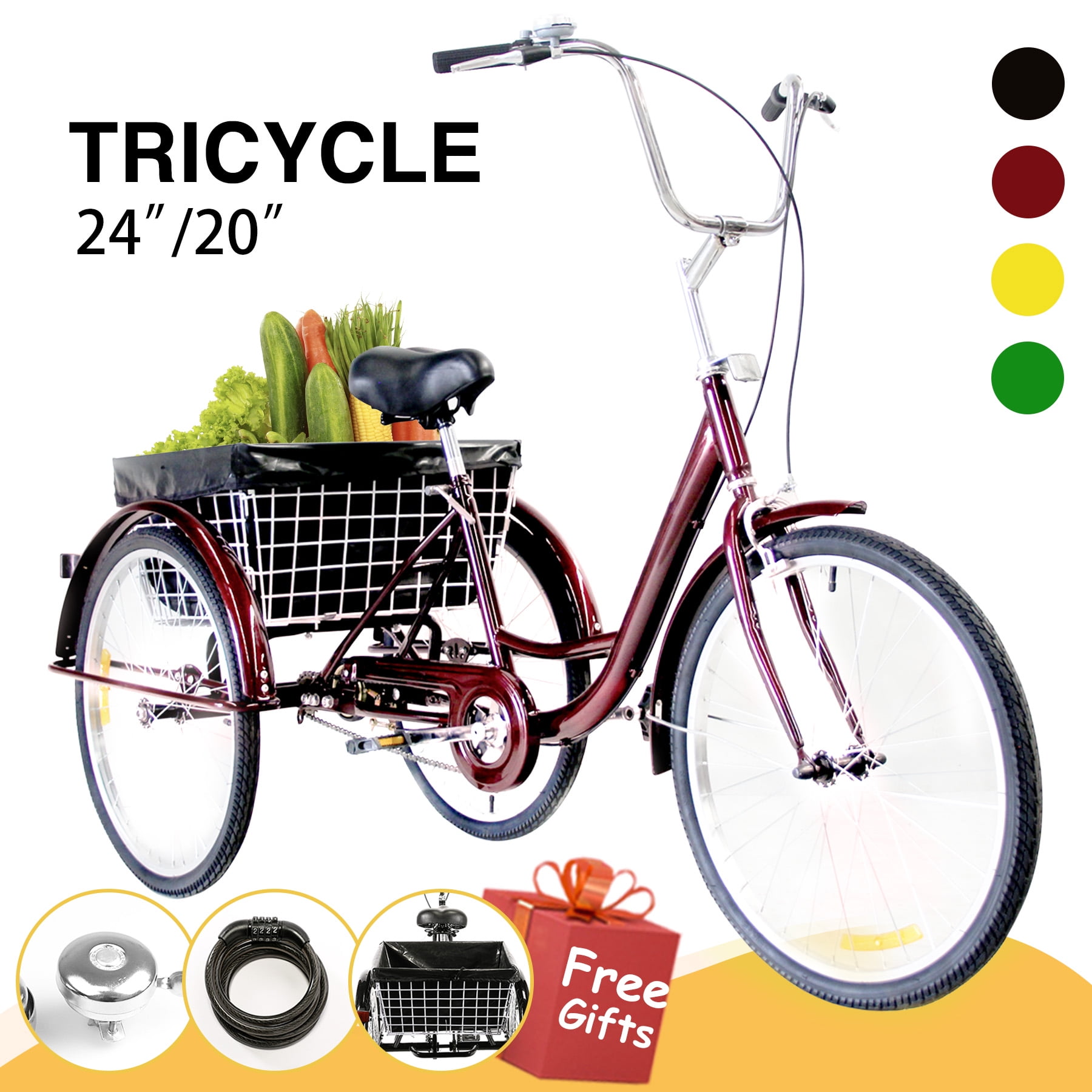 tricycle with basket