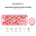 thumbnail image 3 of Mofii CANDY Keyboard Mouse Combo 2.4G Wireless Mixed Color 84 Key Mini Keyboard Mouse Set with Circular Punk Key Caps Light Brown, 3 of 8