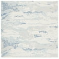 thumbnail image 2 of SAFAVIEH Abstract Seachlann Abstract Wool Area Rug, Ivory/Blue, 8' x 8' Square, 2 of 11