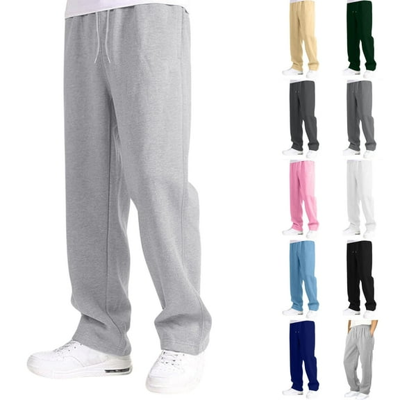 YUEHUA Girls Wide Leg Sweatpants Baggy Trendy Loose Fall Casual Lounge Athletic Pants Comfy Teen Girl y2k Joggers Sportswear Trousers, Size 15-16 Years
