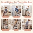 thumbnail image 6 of Gymax Toddler Step Stool for Bathroom Sink Adjustable 2-Step Kids Helper Stool Grey, 6 of 10