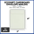 thumbnail image 2 of EcoSwift Brand Premium Self-Seal Rigid Cardboard Mailer 250GSM, 7 in. x 9 in., White, 10-Pack, 2 of 7