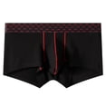 thumbnail image 3 of Pantalones Cortos de Algodón para Hombres de Cintura Baja Ángulo Plano Contraste Color Deporte Fitness Ropa Interior 90% Poliéster 10% Spandex, Cortos Coqueteos para Uso Diario, 3 of 5