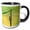 Black/White, variant on 3drose, Canada, Ontario. Green Darner Dragonflies on Stem., 11oz Two-tone Green Mug