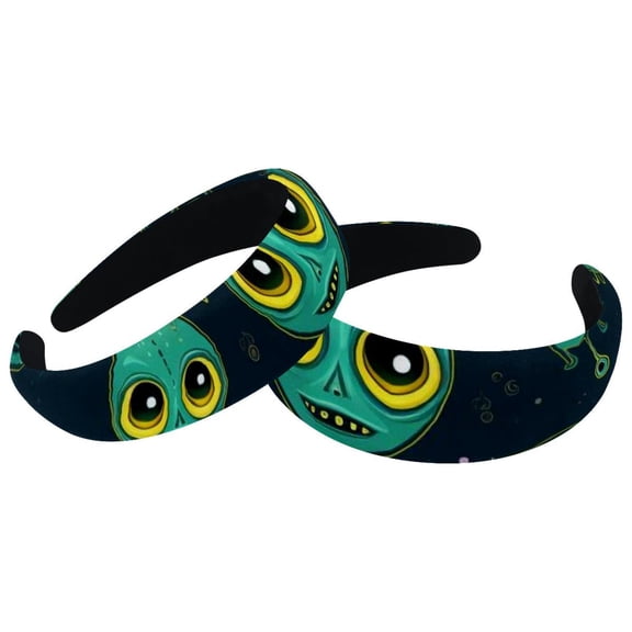 Alien 2 Pcs Soft Wide Headbands Printed Accessories for Women and Girls Hairband Headband Head Band