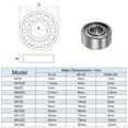 thumbnail image 2 of Uxcell 682ZZ Ball Bearings 2mmx5mmx2.3mm Chrome Steel Double Shielded 4 Pack, 2 of 6