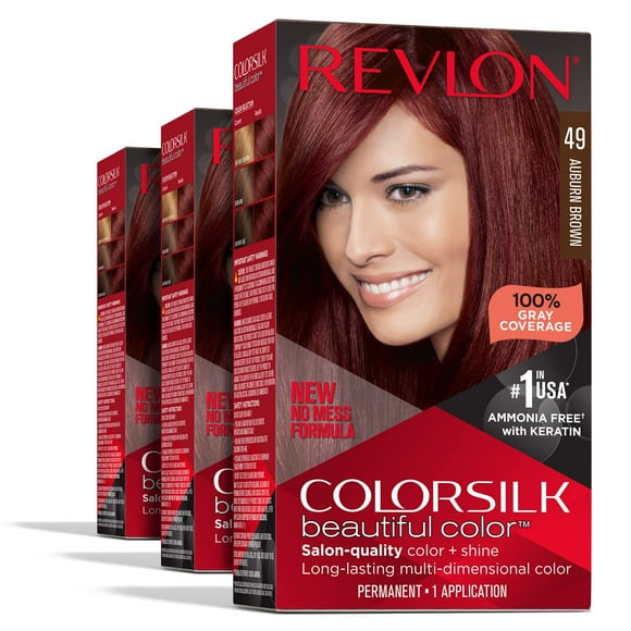Tinte para el cabello Revlon Colorsilk, rojo permanente, cobertura 100% gris