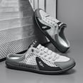 thumbnail image 2 of Men's Backless Slip On Sneakers Wide Toe Casual Mules Breathable Outdoor Daily Footwear, 2 of 3