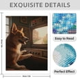 thumbnail image 3 of Diamond Art Kit for Adults, Dog Watching Vintage Television Diamond Painting for Adults Beginners, DIY Diamond Art Painting Kits, 5D Diamond Painting Crafts for Home Decor 12x16 Frameless, 3 of 7
