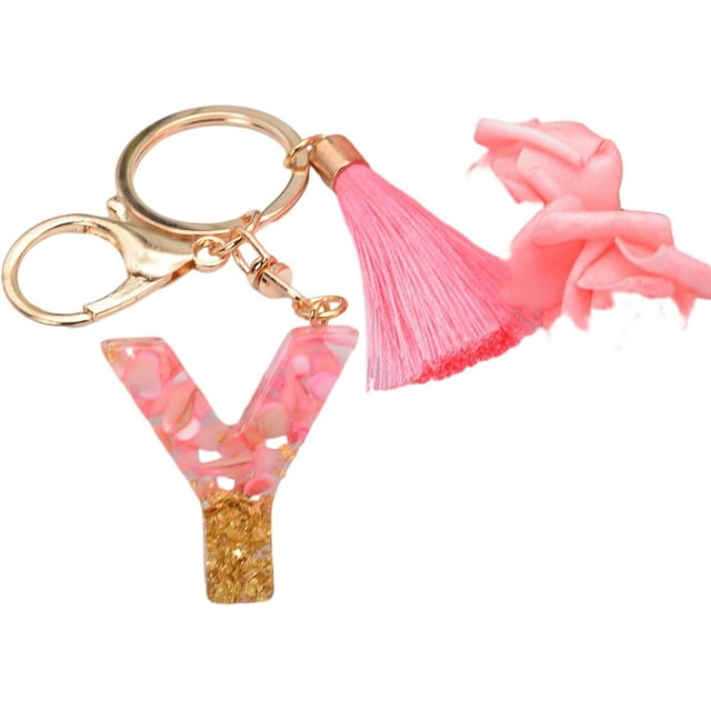 Letter Keychain,26 Letters A-Z Decorative Letter Keychain,Name Keychain for Women Girls Men Teenager Gift