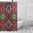 thumbnail image 2 of Coolnut Talavera Ceramic Folk Tile Shower Curtain Bathroom Decor Watercolor Shower Curtain Sets Fabric Cloth Bathroom Curtains with Hooks 60x72 Inch, 2 of 6