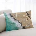 thumbnail image 2 of Beige Blue Summer Beach Throw Pillow Cover 20 x 30 Inch Decorative Pillow Cover Coastal Nautical Starfish Ocean Lumbar Pillowcase Seasonal Rectangle Cushion Case for Couch Sofa Bed Living Room, 2 of 7