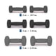 thumbnail image 5 of Mancuernas Hexagonales 2 o 6 Piezas  Acero Inoxidable y Extremos Revestidos en Neopreno  Mango Texturizado, Pesas Gym, Fitness (Neopreno Negro, Set 6 Fitness), 5 of 5
