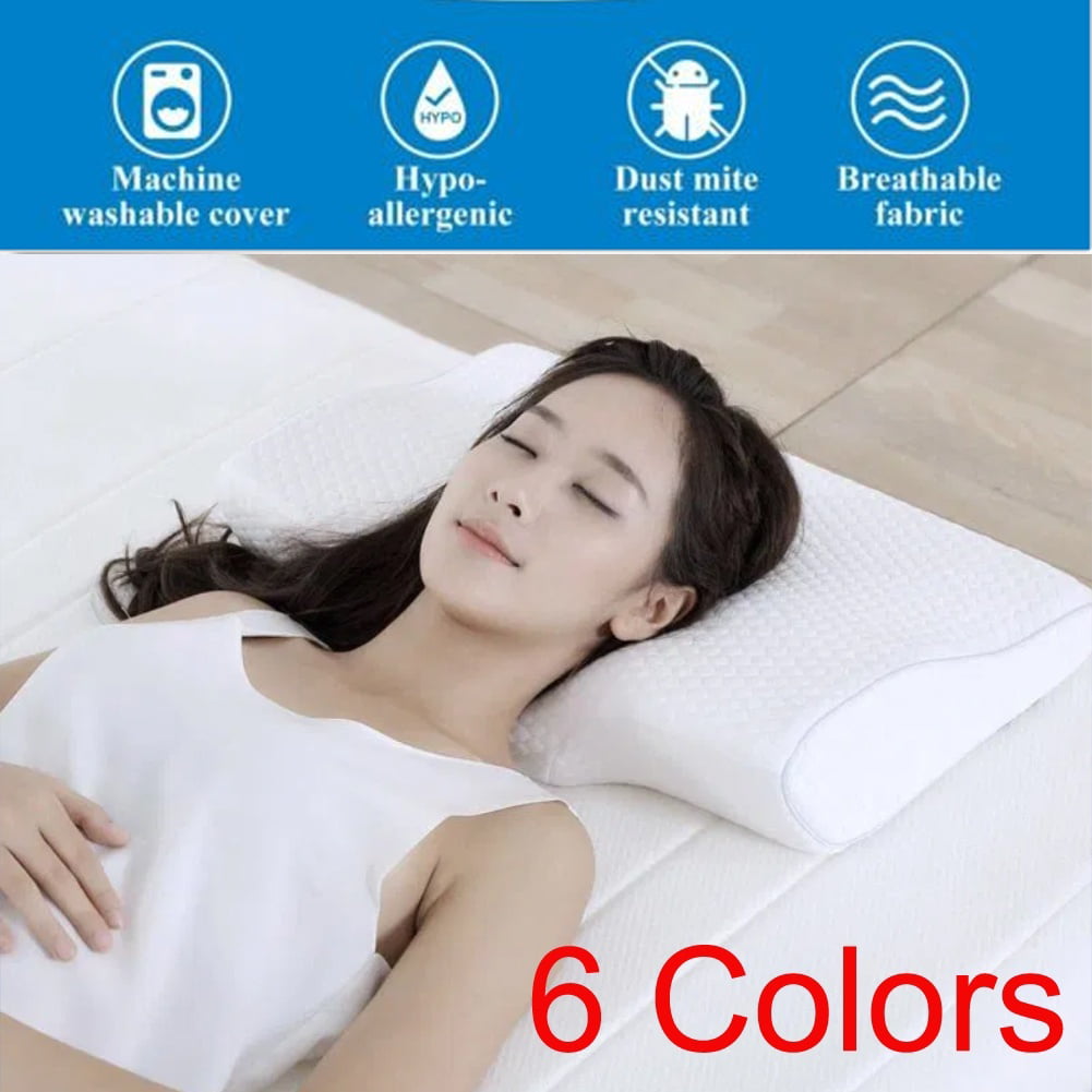 Memory Foam Pillow Cooling Gel Reversible Orthopedic Support Neck Pillows Sleep 