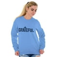thumbnail image 3 of Grateful Thankful Christian Jesus Unisex Plus Fleece Graphic Sweatshirt Brisco Brands 2X, 3 of 5
