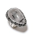 thumbnail image 2 of Natural Black Rutile Gemstone 925 Sterling Silver Jewelry Ring Size 6.5, 2 of 2