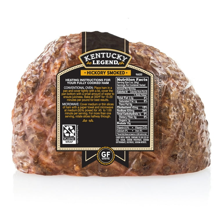 Kentucky Legend Hickory Smoked Boneless Half Ham, Fully Cooked