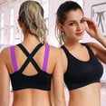 thumbnail image 2 of ATOYSOY Women's Plus Size Sports Bra Everyday Bra Camisoles Bralette Underwear Push Up Comfort Bra Breathable Workout Yoga Running Activewear Seamless Wireless Black L, 2 of 6
