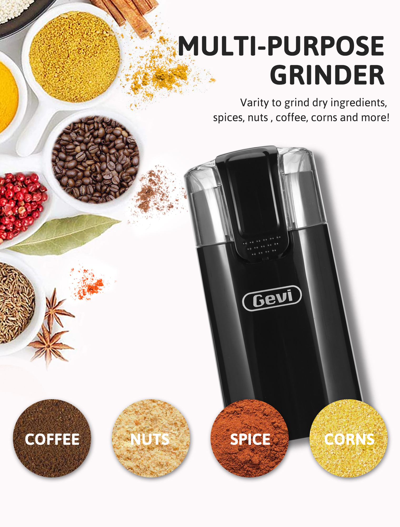 Gevi 12-Cup Electric Coffee Grinder with Burr photo 8