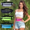 thumbnail image 4 of Reflective Running Fanny Pack,Water Resistant Workout Waist Bag for Fitness Jogging Hiking Travel - green, 4 of 5