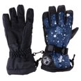 thumbnail image 3 of Guantes de Esquí Impermeable para Escalada Alpinismo Motociclismo Senderismo Acampada Nieve Invierno para Mujer Flor de azul s Macarena Guantes de nieve para esquí, 3 of 8
