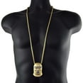 thumbnail image 5 of Goon Masked Man Hip Hop Chain Gold Finish Thug Pendant 36" Franco Necklace, 5 of 5