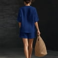thumbnail image 4 of Summer 2 Piece of Outfits Casual Plus Size V-Neck Short Sleeve And Long Pants Casual 2PC Sets, 4 of 6