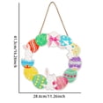 thumbnail image 3 of Adornos de Pascua de madera para la decoración del hogar | Colgante de madera con forma de huevo, zanahoria y conejo | Adorno festivo de primavera para pared, puerta o ventana, 3 of 6