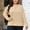 Beige, variant on JNGSA Plus Size Tops for Women Long Sleeve V-Neck Criss Cross T-Shirts Casual Loose Fit Tees Tunic Shirts Oversized Blouse Beige XXL
