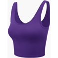 thumbnail image 2 of Sleeveless Crop Tops Scoop Neck Camisole Backless Cropped Tank Top, 2 of 5