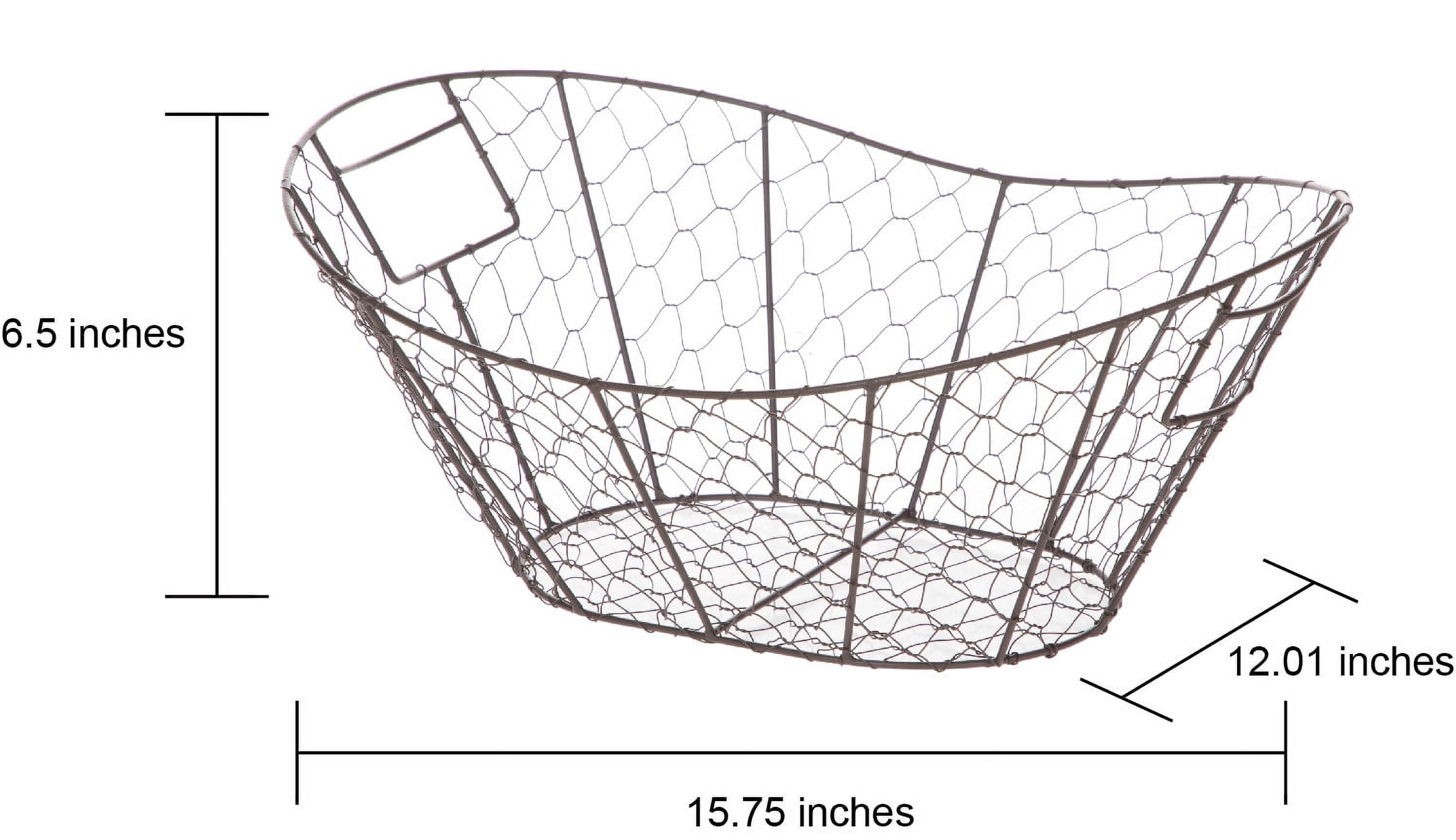 (2 pack) Mainstays Chicken Wire Decorative Storage Basket with Handles