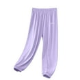 thumbnail image 1 of Odeerbi 3-14 Años Niños Niñas Hielo Seda Pantalones de Ejercicio de Secado Rápido Deportes Jogger Pantalones Verano Sunscreen Casual Joggers, 1 of 4