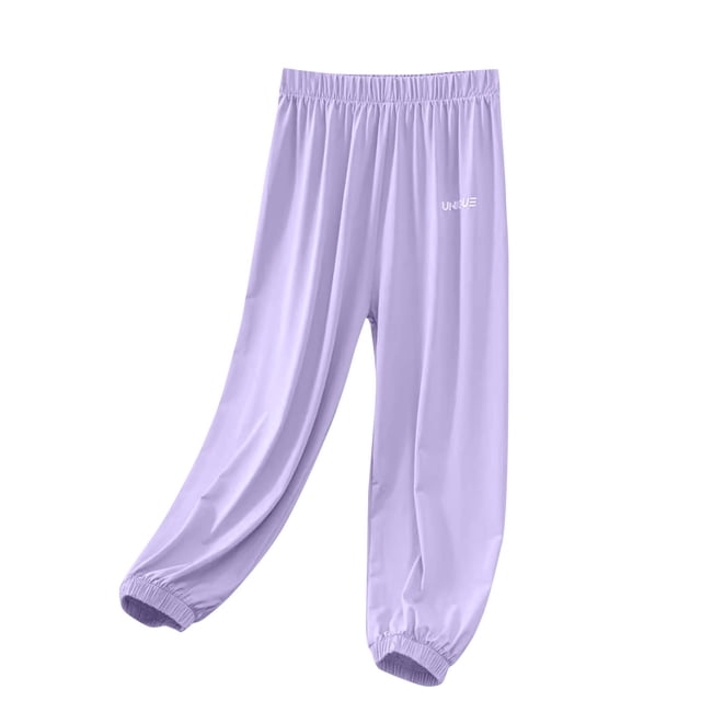 Odeerbi 3-14 Años Niños Niñas Hielo Seda Pantalones de Ejercicio de Secado Rápido Deportes Jogger Pantalones Verano Sunscreen Casual Joggers