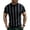 Black, variant on Men's Knit Vertical Striped Short Sleeve Mock Neck T-Shirt, Casual Slim Fit Top, Breathable Ribbed Knitwear for Smart Casual Style and Everyday Wear Black c S