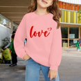 thumbnail image 6 of YunPes Oversized Sweatshirt for Girls Cute Heart Print Pullover Tops Teen Girls School Fashion Crewneck Tops Kids Birthday Outfits, 6 of 6