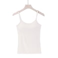 thumbnail image 6 of Vinsonshop 3 Pack Tank with Built in Bra Basic Tank Tops for Women Layering Tops Womens Camisole Tank Tops Cami Shirts Casual Summer Outfits for Women White XXL, 6 of 6