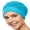 Blue, variant on Beemo Swim Bathing Cap Turban Polyester for Women & Girls - Black