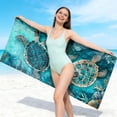 thumbnail image 6 of Turtle-themed Printed Beach Towel Microfiber Absorbent Fast-Dry Bath Towel Surfing And Swimming Towel, 6 of 6