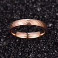thumbnail image 2 of 4mm Women's Rose Gold Hammered Tungsten Ring Multifaceted Wedding Band Brushed Finish, 2 of 6
