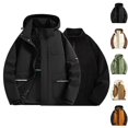 thumbnail image 5 of Quinlirra Mens Lightweight Jackets for Fall Men's Stitching Drawstring Hooded Slim Fashion Jacket Coat Outwear, 5 of 5