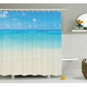 Ocean Decor Paradise Beach In Tropical Caribbean Sea With Fantastic Sky View Calm Beach House Theme